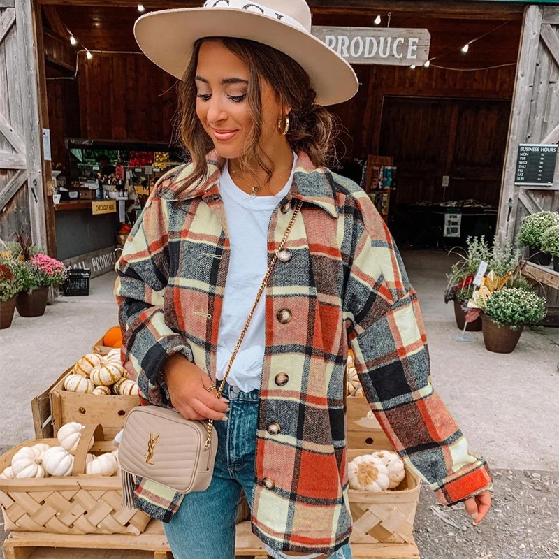 Ladies long sleeve Lattice plaid Tops coat Casual tops woman blouse shirts for women blouses
Ladies long sleeve Lattice plaid Tops coat Casual tops woman blouse shirts for women blouses