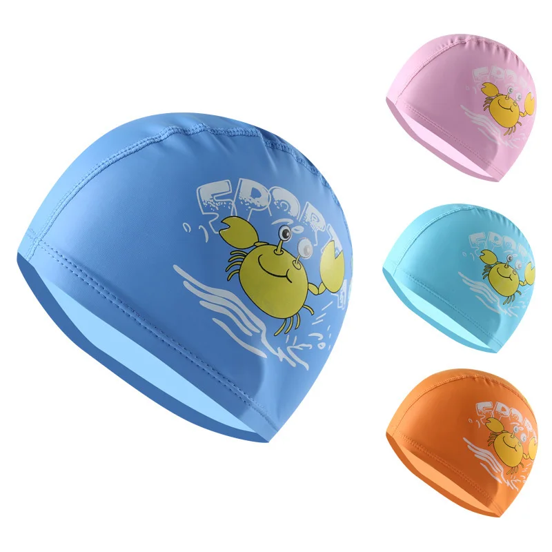 New design cartoon logo baby kids swimming cap children's swimming cap, Custom colors 
New design cartoon logo baby kids swimming cap children's swimming cap, Custom colors