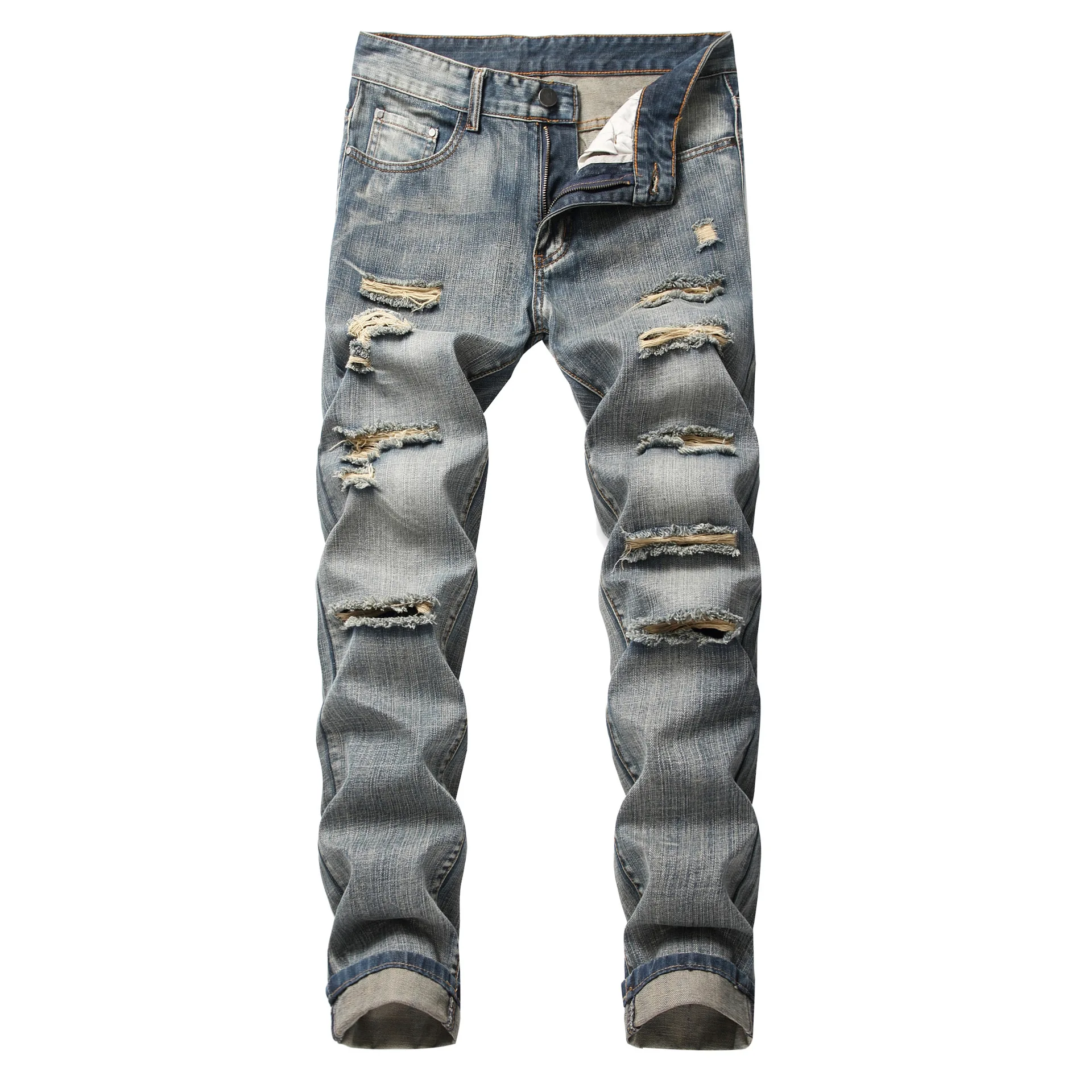 Fashion Men Jeans Breathable Pencil Leg Straight Trend Slim Fitting Denim Jeans Wholesale Manufacturer Elastic Cotton, Customized color
Fashion Men Jeans Breathable Pencil Leg Straight Trend Slim Fitting Denim Jeans Wholesale Manufacturer Elastic Cotton, Customized color