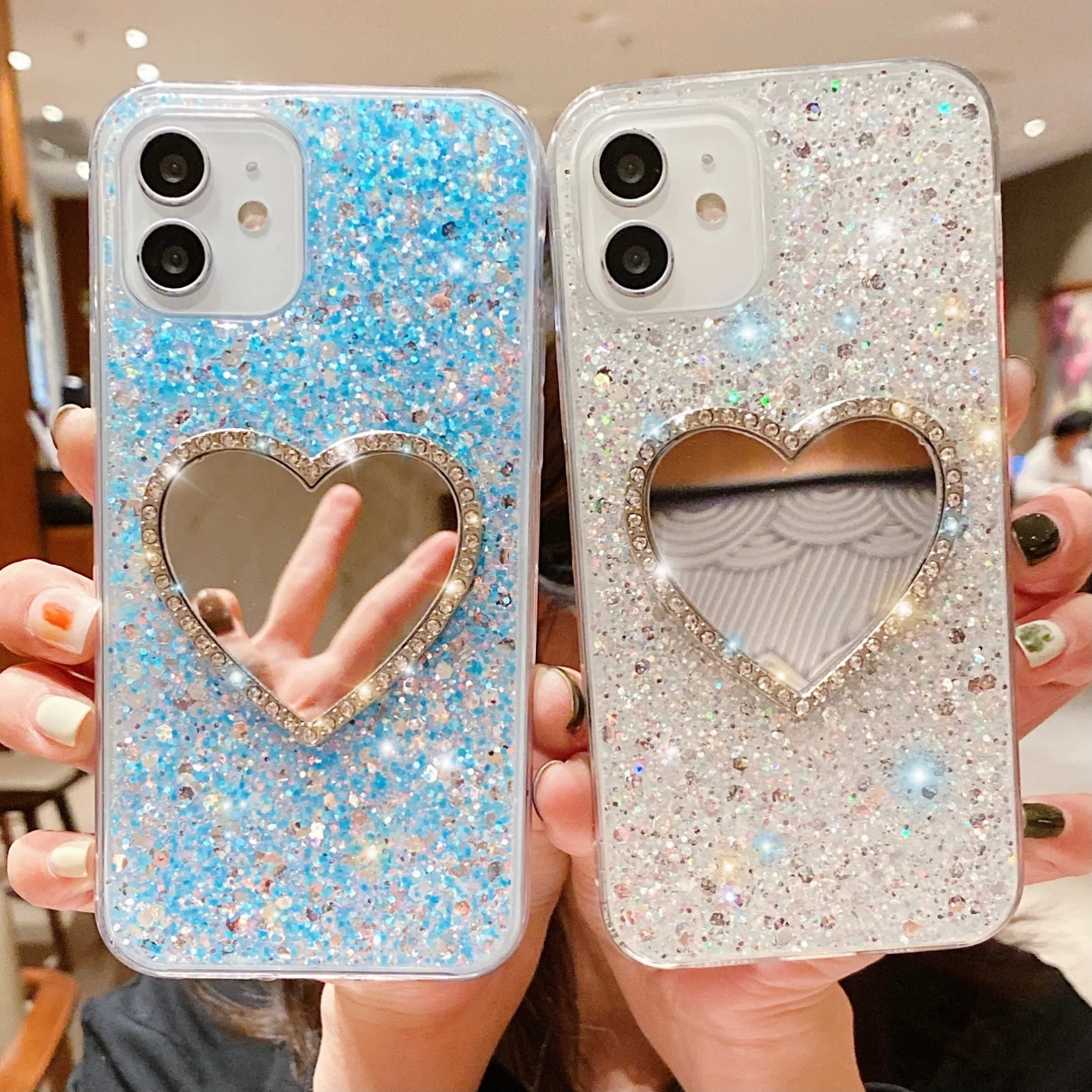 2022 New Shockproof Bling Bling Makeup Mirror Cell Phone Case for iPhone 11 12 13 Diamond Cute Phone Back Cover Case, 4 colors
2022 New Shockproof Bling Bling Makeup Mirror Cell Phone Case for iPhone 11 12 13 Diamond Cute Phone Back Cover Case, 4 colors