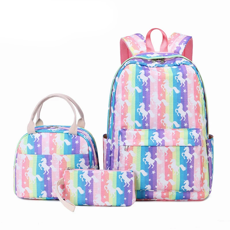 Wholesale Price Cute Cartoon Printing Unicorn 3 Pcs Kids Backpack Student School Bag Set, Customized color
Wholesale Price Cute Cartoon Printing Unicorn 3 Pcs Kids Backpack Student School Bag Set, Customized color