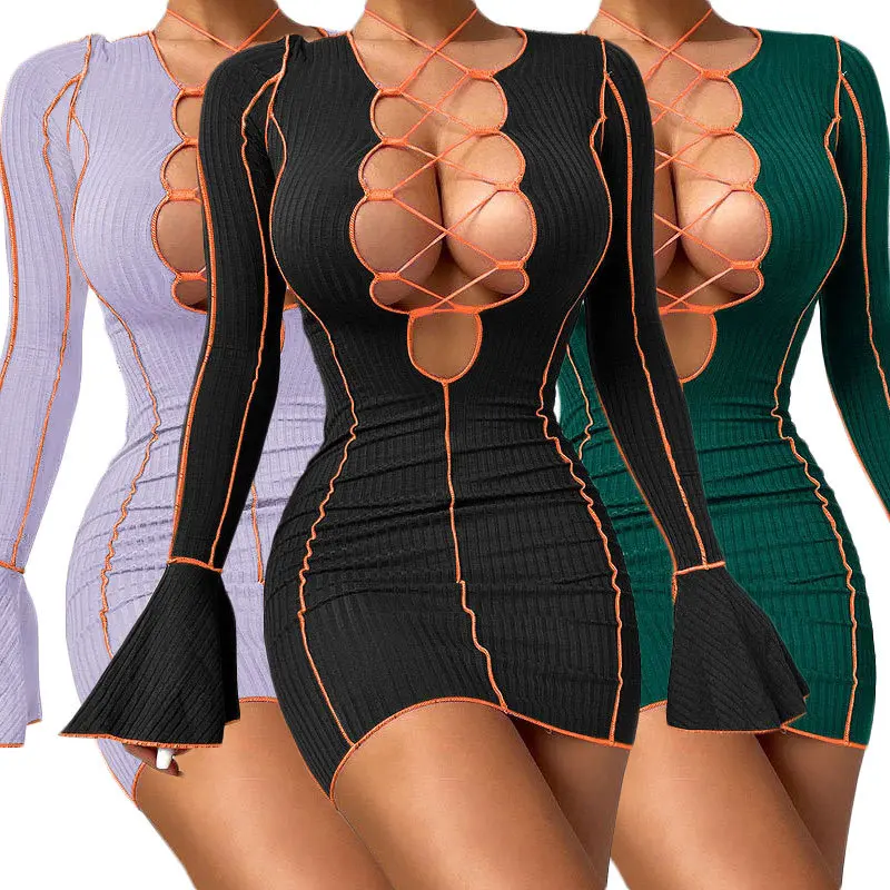 Hollow Out Sexy Lace Up knit long sleeve woman one-piece fall mini size dress womens dresses shein talla ropa de mujer vestidos
Hollow Out Sexy Lace Up knit long sleeve woman one-piece fall mini size dress womens dresses shein talla ropa de mujer vestidos