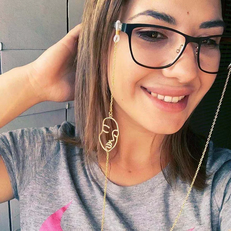 Eyewear accessories wholesale fashion simple metal smiley face glasses chain (SK1209), As picture
Eyewear accessories wholesale fashion simple metal smiley face glasses chain (SK1209), As picture