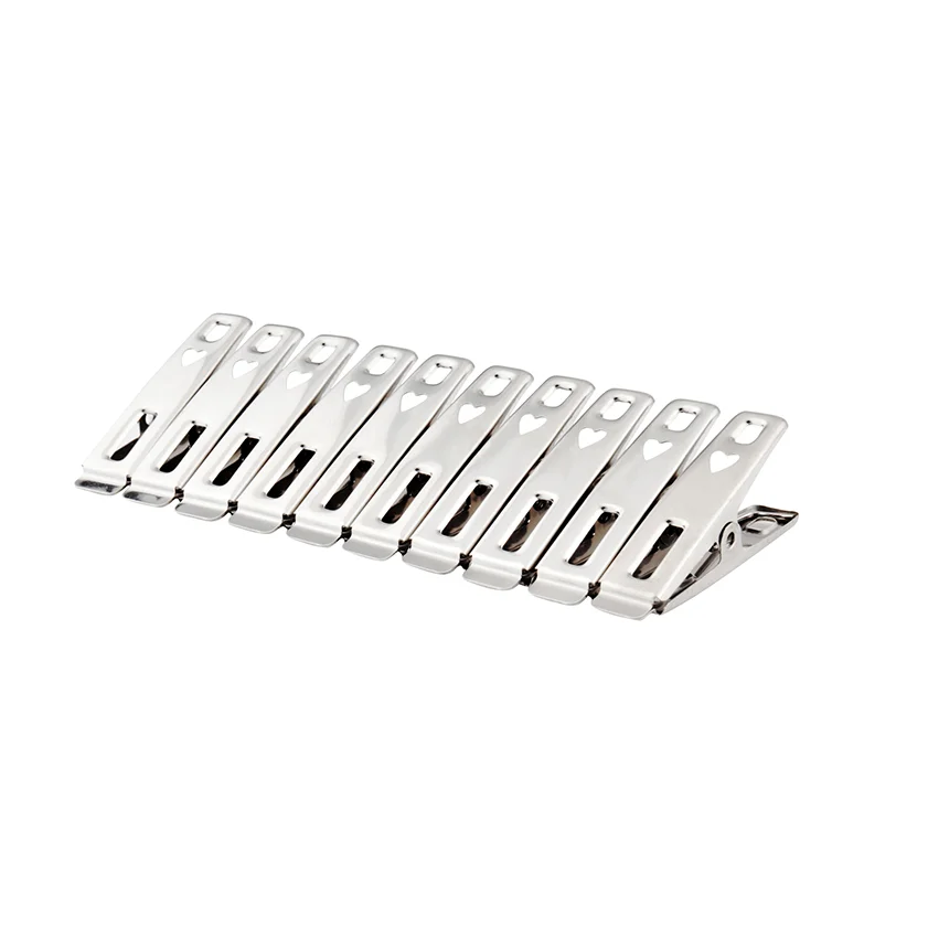 Wholesale Custom 10Pcs Home Metal Multifunction Stainless Steel Clip Hanger Clothes Pegs, Silver
Wholesale Custom 10Pcs Home Metal Multifunction Stainless Steel Clip Hanger Clothes Pegs, Silver