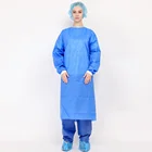 Sterile Disposable Green Surgical Gown Reinforced Medical And Surgical Isolation Gown Knitted Cuff