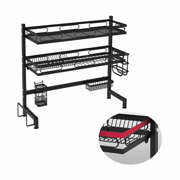 Newest Sink Drain Rack Storage Dishwashing Rack Kitchen Plate Organizer 2 Tier Holder, Black
Newest Sink Drain Rack Storage Dishwashing Rack Kitchen Plate Organizer 2 Tier Holder, Black