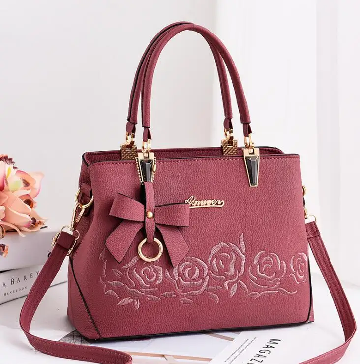 Latest purse women handbag ladies hand bags weave pu purses and handbags bag