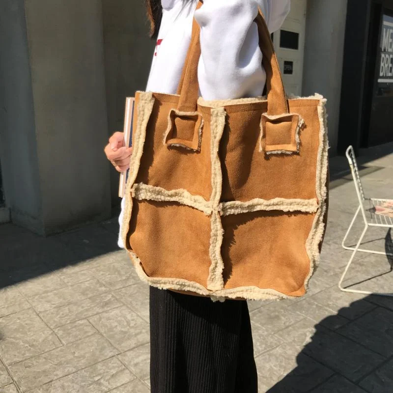 High quality suede lamb hair PU leather ladies fashion bag shoulder bag Messenger bag handbag large capacity ladies personality
High quality suede lamb hair PU leather ladies fashion bag shoulder bag Messenger bag handbag large capacity ladies personality