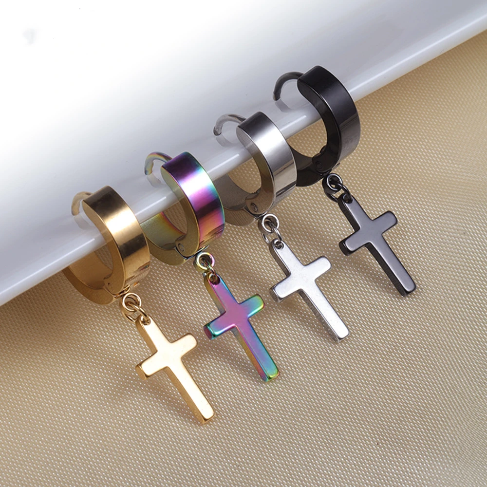 Fashion Hypoallergenic Titanium steel Punk cross Pendant Gothic rock men's Clips on Earring, Like picture
Fashion Hypoallergenic Titanium steel Punk cross Pendant Gothic rock men's Clips on Earring, Like picture