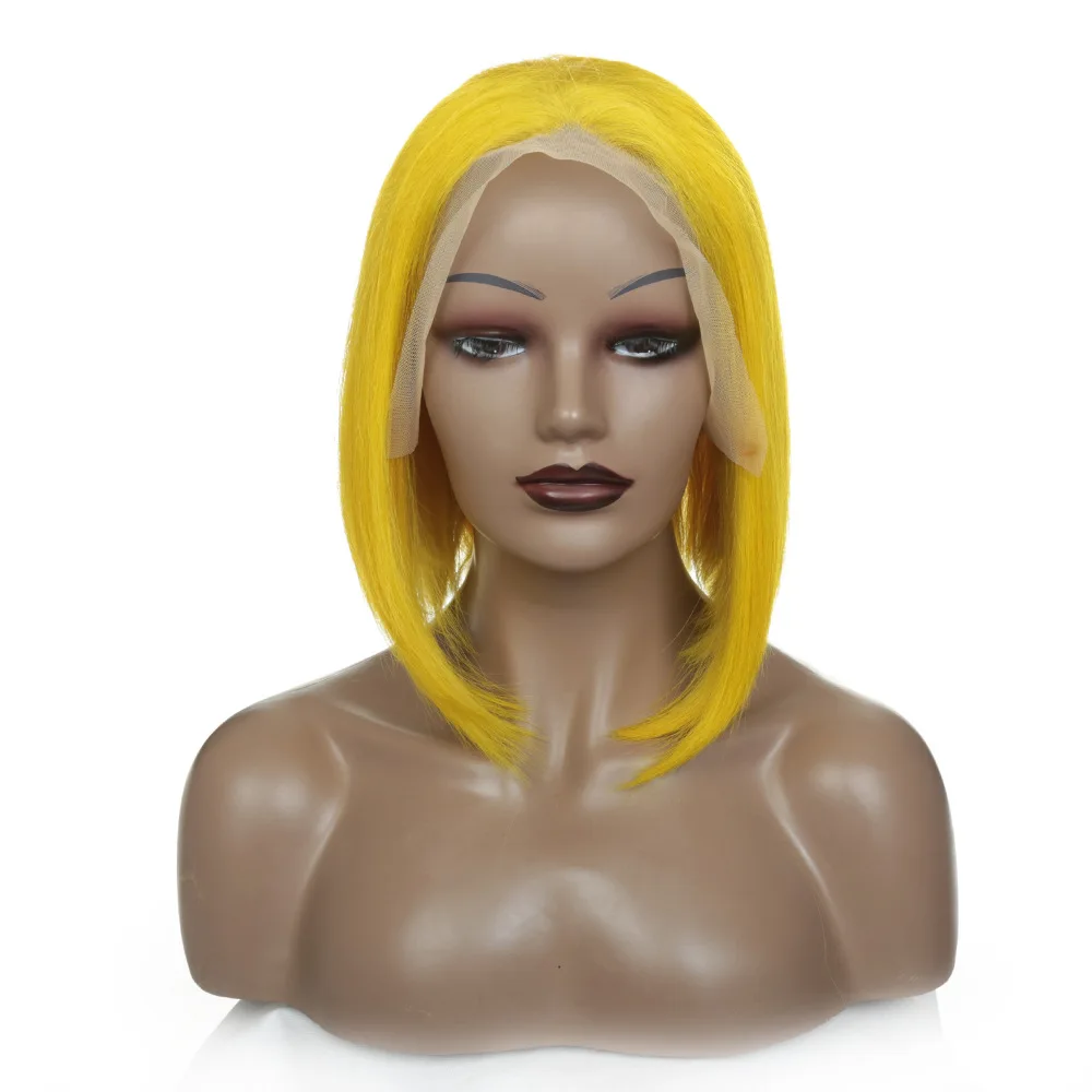 

2021 New Arrival Summer Short BOB Wig Brazilian Virgin Human Hair Lace Front Wig,Silky Straight Lace Frontal BOB highlights hair