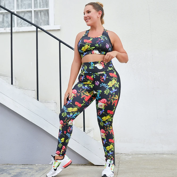New Arrival Plus Size Yoga Clothes Flower Print Fashion Yoga Suit Butt Lifting High Waist Yoga Pants Set, Various color available
New Arrival Plus Size Yoga Clothes Flower Print Fashion Yoga Suit Butt Lifting High Waist Yoga Pants Set, Various color available