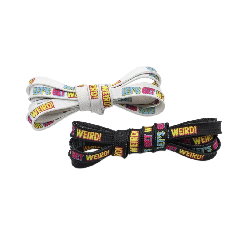 Weiou Custom letter let's get wired Printed Shoe Laces Swap Font Flat Cotton polyester Design Shoelaces
Weiou Custom letter let's get wired Printed Shoe Laces Swap Font Flat Cotton polyester Design Shoelaces