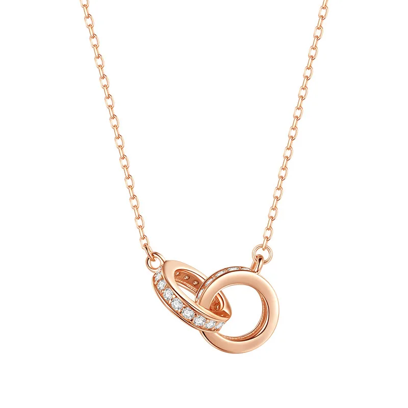 Carline 2023 Fashionable 925 Sterling Silver The double rings interlock the clavicle chainJewelry Necklace For Women
Carline 2023 Fashionable 925 Sterling Silver The double rings interlock the clavicle chainJewelry Necklace For Women