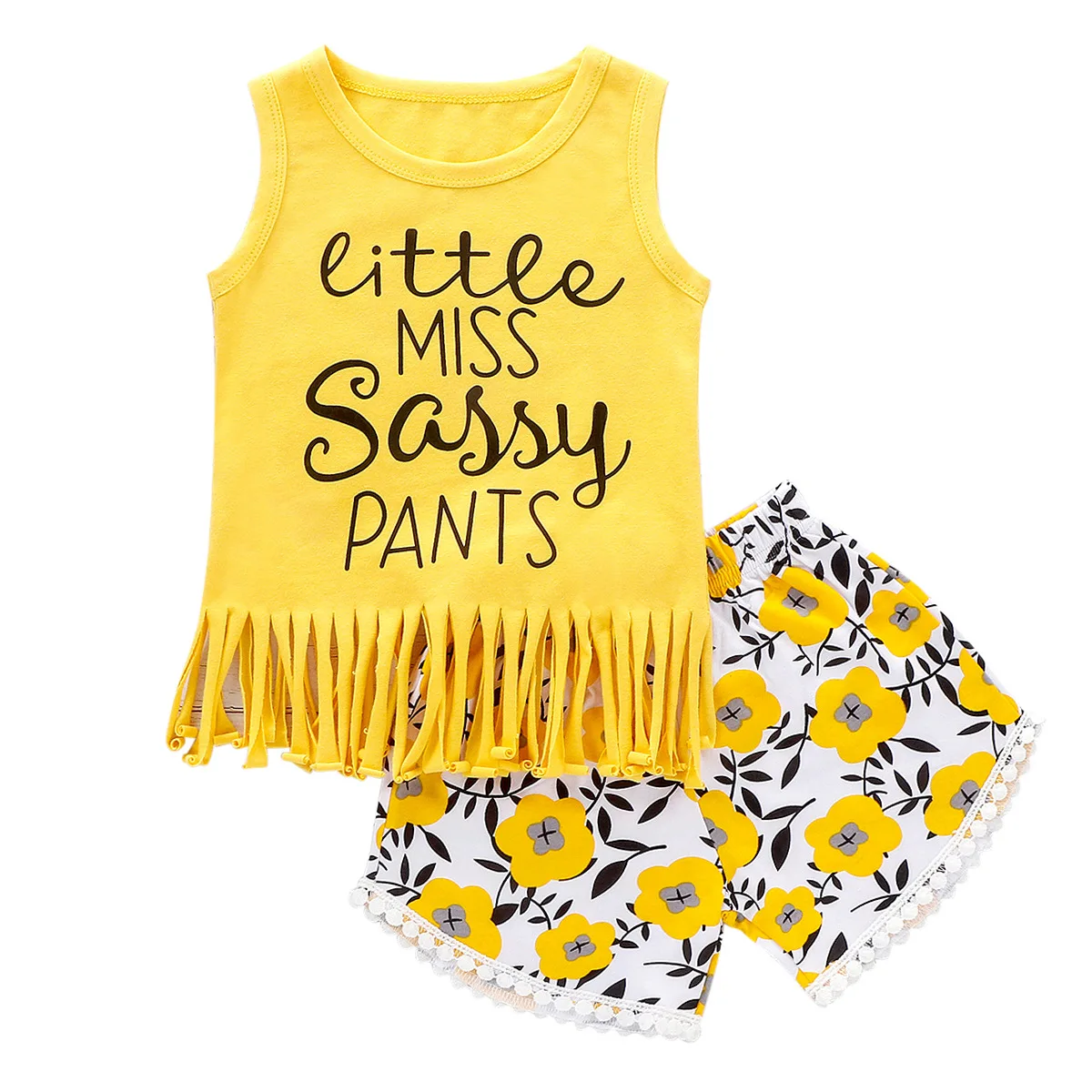 Summer Fashion Toddler Kid Baby Girls Vest Yellow T-shirt+Shorts Outfits Floral Clothes Set
Summer Fashion Toddler Kid Baby Girls Vest Yellow T-shirt+Shorts Outfits Floral Clothes Set