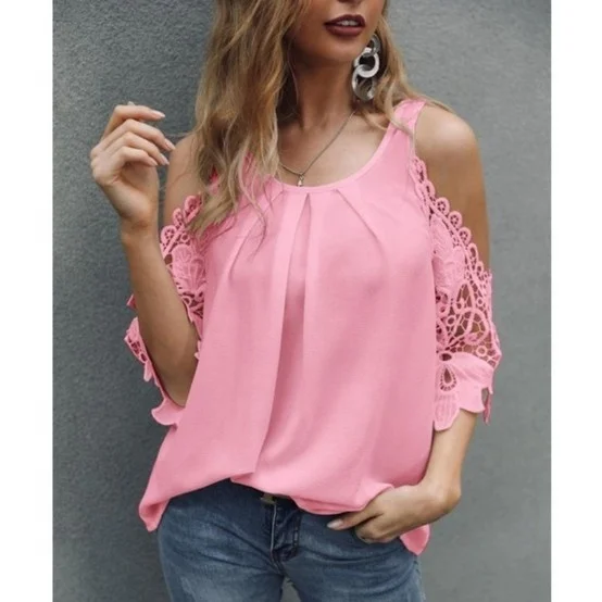 2021 new design Women Clothing Round collar pullover Casual shirt with halter sleeves
2021 new design Women Clothing Round collar pullover Casual shirt with halter sleeves