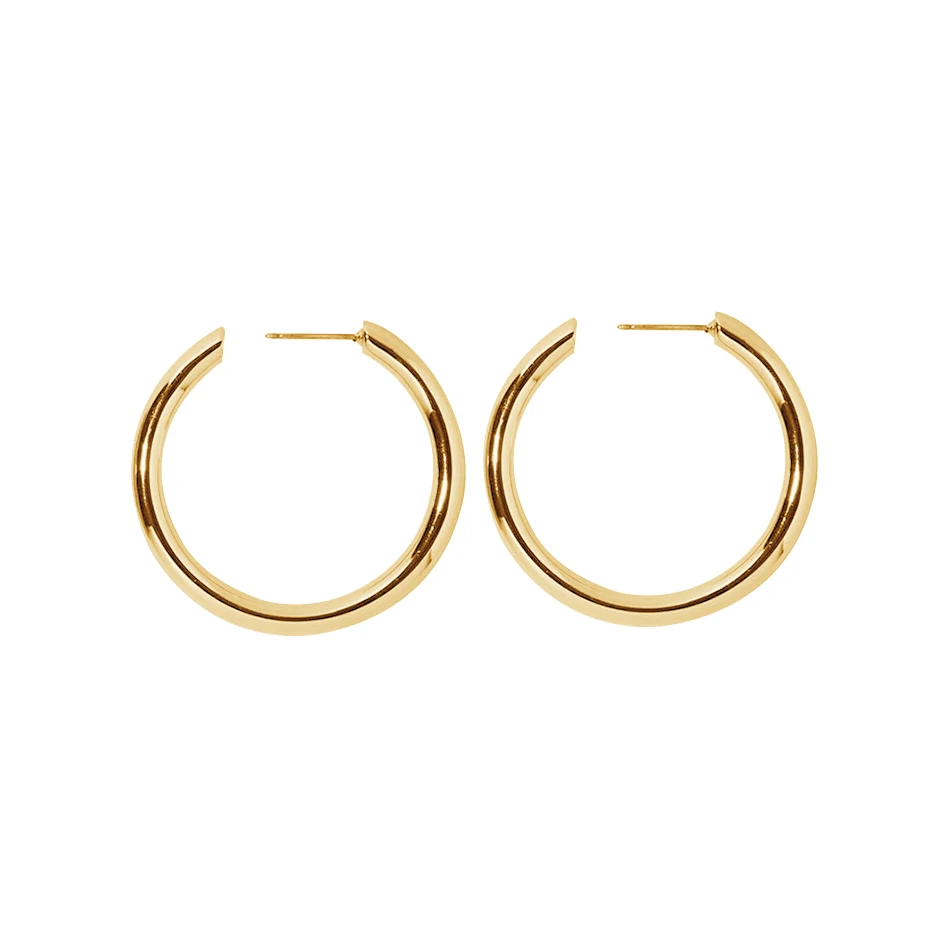 unique 18k gold plated minimalist earrings jewelry 925 sterling silver simple timeless medium hoop earrings
unique 18k gold plated minimalist earrings jewelry 925 sterling silver simple timeless medium hoop earrings