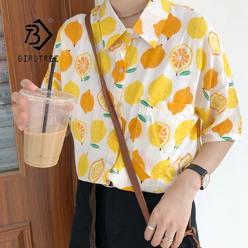 New 2020 Summer Women Stylish Turn-Down Collar Loose Lemon Printing Tops Female Casual Blouse Short Sleeve Shirt T08528R, Picture
New 2020 Summer Women Stylish Turn-Down Collar Loose Lemon Printing Tops Female Casual Blouse Short Sleeve Shirt T08528R, Picture