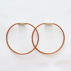 Custom Orange Stainless Steel Cable Screw Lock Wire Keychain