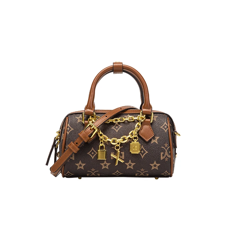 wholesale designer Babel Pinkors retro printed small Boston ladies bag casual temperament portable zipper handbags for women, Brown, beige
wholesale designer Babel Pinkors retro printed small Boston ladies bag casual temperament portable zipper handbags for women, Brown, beige