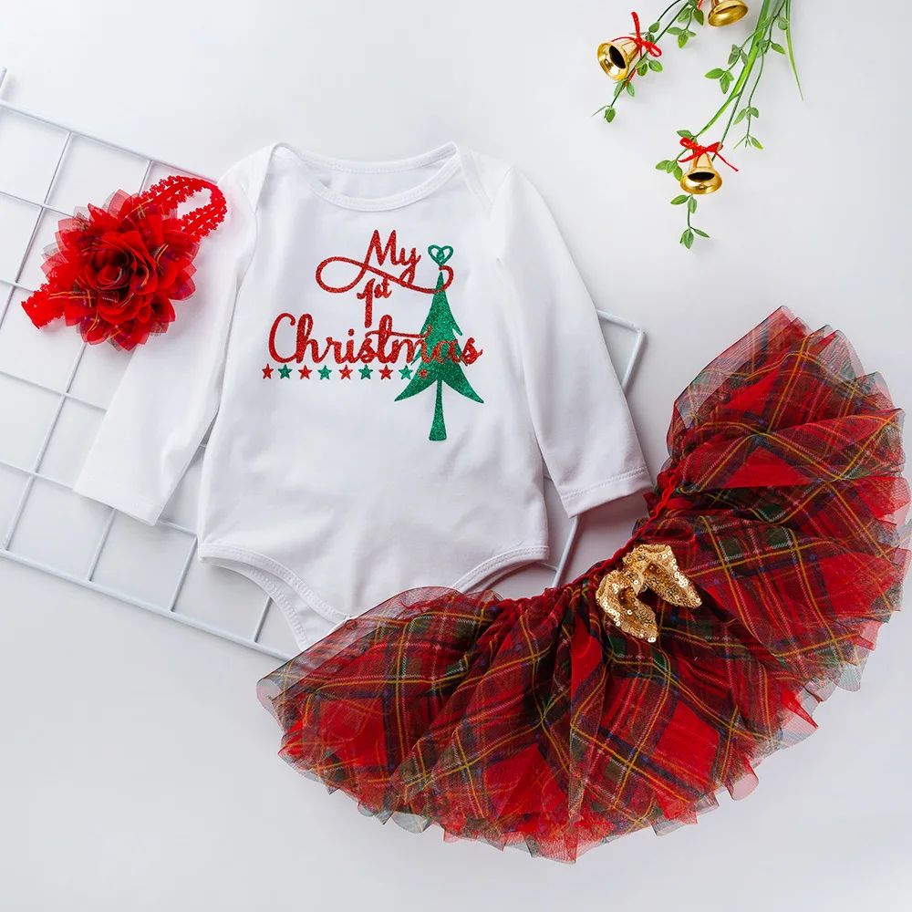 Wholesale Christmas Long Sleeve Baby Romper Baby Gauze Skirt Headband 3pcs Set
Wholesale Christmas Long Sleeve Baby Romper Baby Gauze Skirt Headband 3pcs Set