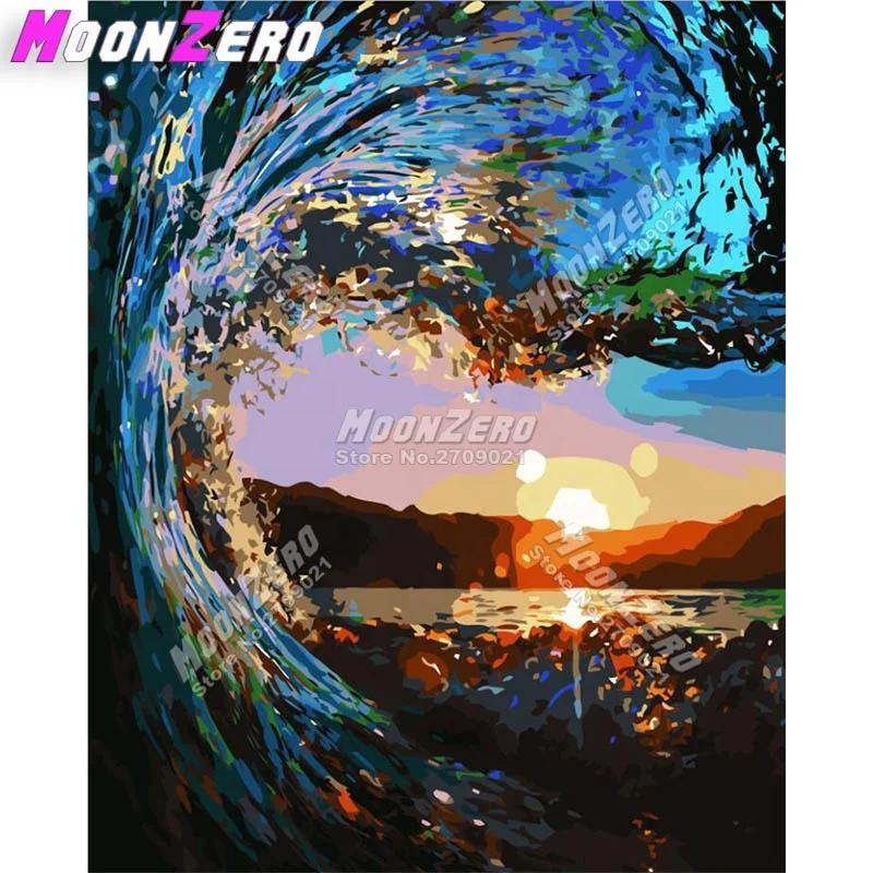 Number Coloring Hanging Painting Home Wall Scenery Decorations Handmade Artwork Wave Sunrise, Multi colors
Number Coloring Hanging Painting Home Wall Scenery Decorations Handmade Artwork Wave Sunrise, Multi colors