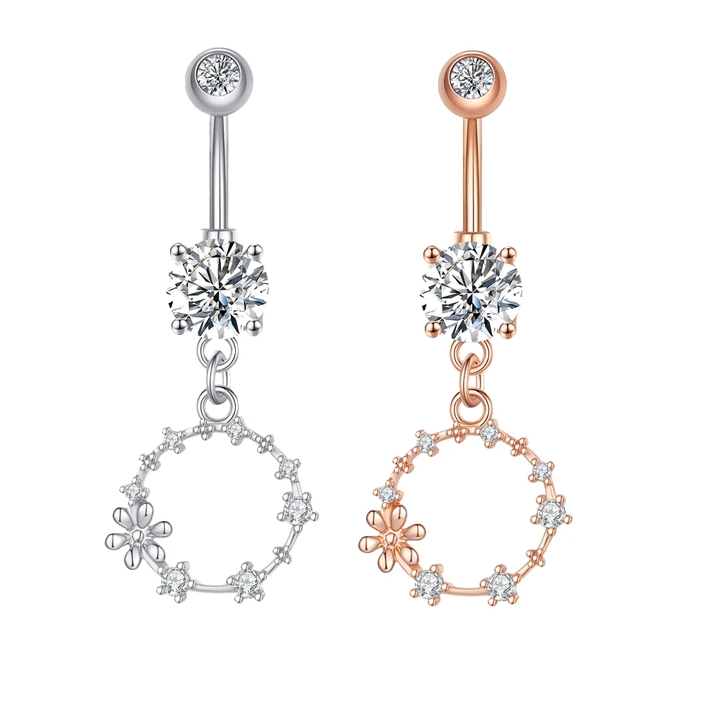 Flower Circle Belly Piercing Wholesale Fashion Ring Stainless Steel Belly Navel Chain Women High Quality Popular Jewelry
Flower Circle Belly Piercing Wholesale Fashion Ring Stainless Steel Belly Navel Chain Women High Quality Popular Jewelry