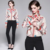 2019 Summer New Formal Office Print Shirt Ladies Long-Sleeved Lapel Shirt Casual Blouse Tops
2019 Summer New Formal Office Print Shirt Ladies Long-Sleeved Lapel Shirt Casual Blouse Tops