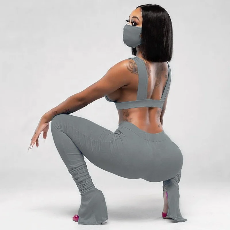 XUYA Hot style High elastic yoga suit Casual sleeveless solid color sport suit Women's two pieces set
XUYA Hot style High elastic yoga suit Casual sleeveless solid color sport suit Women's two pieces set