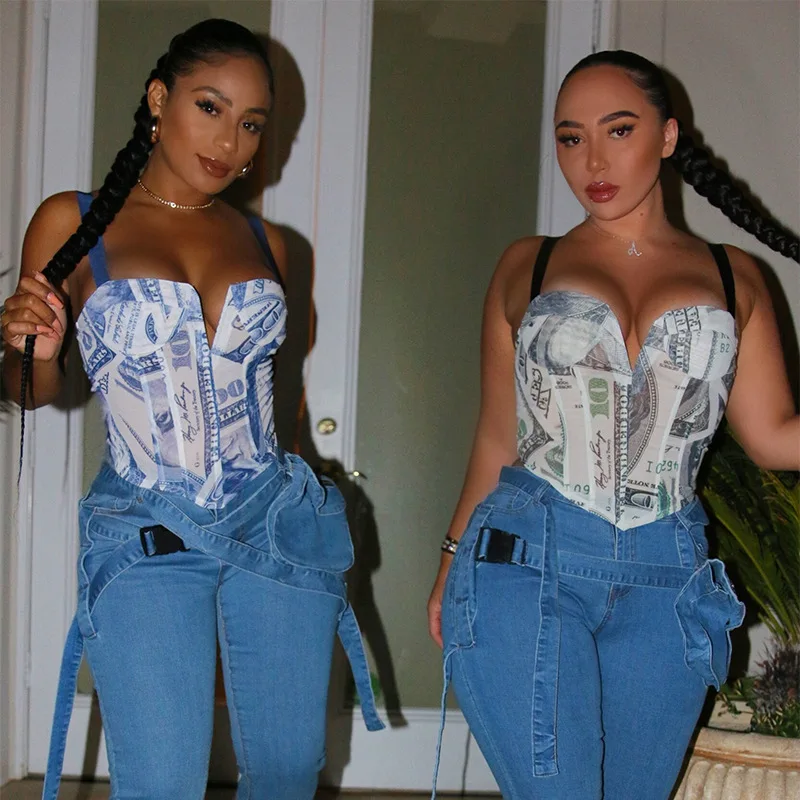 2021 Money Print Bodycon Corset Crop Top Autumn Winter Women Fashion Streetwear Outfits Club Tees
2021 Money Print Bodycon Corset Crop Top Autumn Winter Women Fashion Streetwear Outfits Club Tees