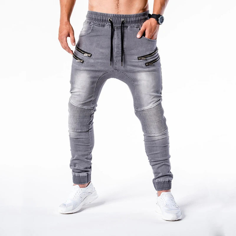 Men vintage Personalized zipper design Elastic waist Skinny jeans male Solid hip hop High street Cotton Slim denim trousers
Men vintage Personalized zipper design Elastic waist Skinny jeans male Solid hip hop High street Cotton Slim denim trousers