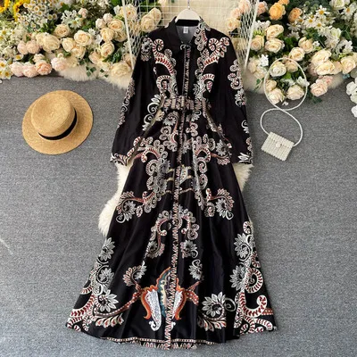 2020 Latest Design Autumn Women Fashion Floral Printed Shirt Maxi Dress
2020 Latest Design Autumn Women Fashion Floral Printed Shirt Maxi Dress