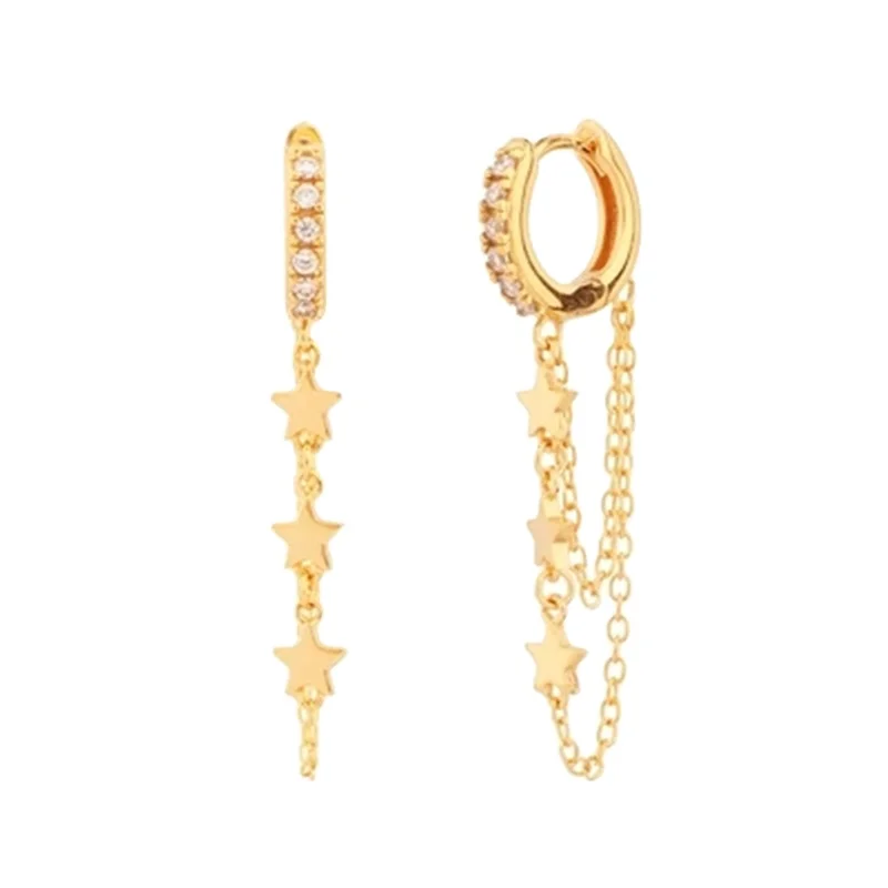 Long chain tassel Star temperament Fashion hollow drop Gold Plated Jewelry Wholesale earrings
Long chain tassel Star temperament Fashion hollow drop Gold Plated Jewelry Wholesale earrings