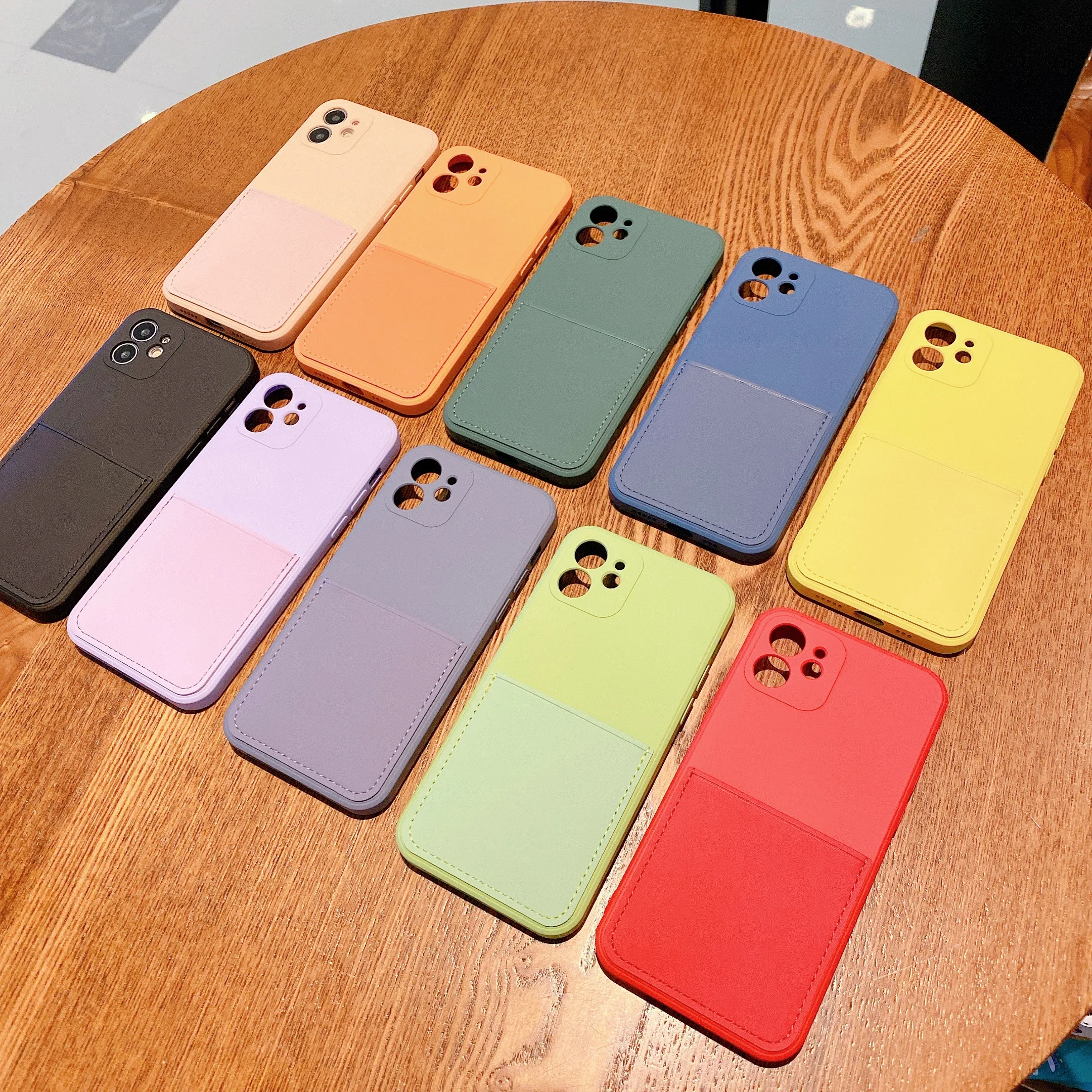 Liquid Silicone Luxury Case For Apple iPhone 11 12 Pro Max mini SE 2020 X XR XS Max 7 8 Plus Card Strap Holder Shell Case Cover
Liquid Silicone Luxury Case For Apple iPhone 11 12 Pro Max mini SE 2020 X XR XS Max 7 8 Plus Card Strap Holder Shell Case Cover