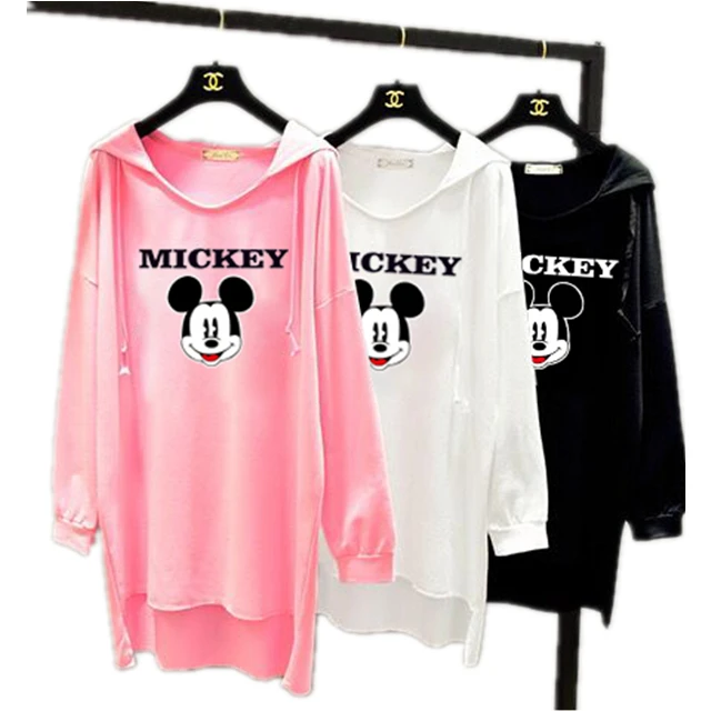 Custom printed Mickey T-shirt top ladies 2020 spring and autumn long-sleeved mid-length ladies hooded sweater hoodie
Custom printed Mickey T-shirt top ladies 2020 spring and autumn long-sleeved mid-length ladies hooded sweater hoodie