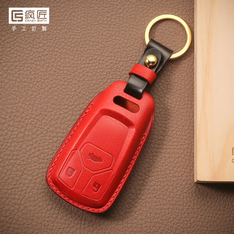 2021 NEW High Grade LeatherCraft Hand Sewing Genuine Leather Smart Car Key Case Bag Cover for AUDI A4L/Q5L/A5/TTS/Q7, 17 color available
2021 NEW High Grade LeatherCraft Hand Sewing Genuine Leather Smart Car Key Case Bag Cover for AUDI A4L/Q5L/A5/TTS/Q7, 17 color available