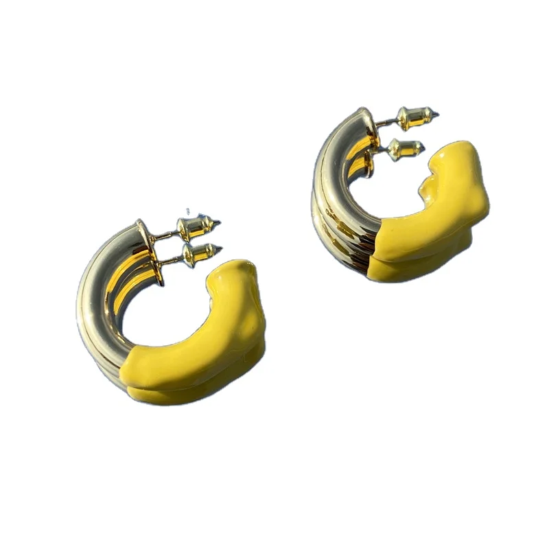 New design C Shaped ladies unique trendy earrings big open metal colorful hoop C Shaped earring, White,blue,yellow,black,green
New design C Shaped ladies unique trendy earrings big open metal colorful hoop C Shaped earring, White,blue,yellow,black,green