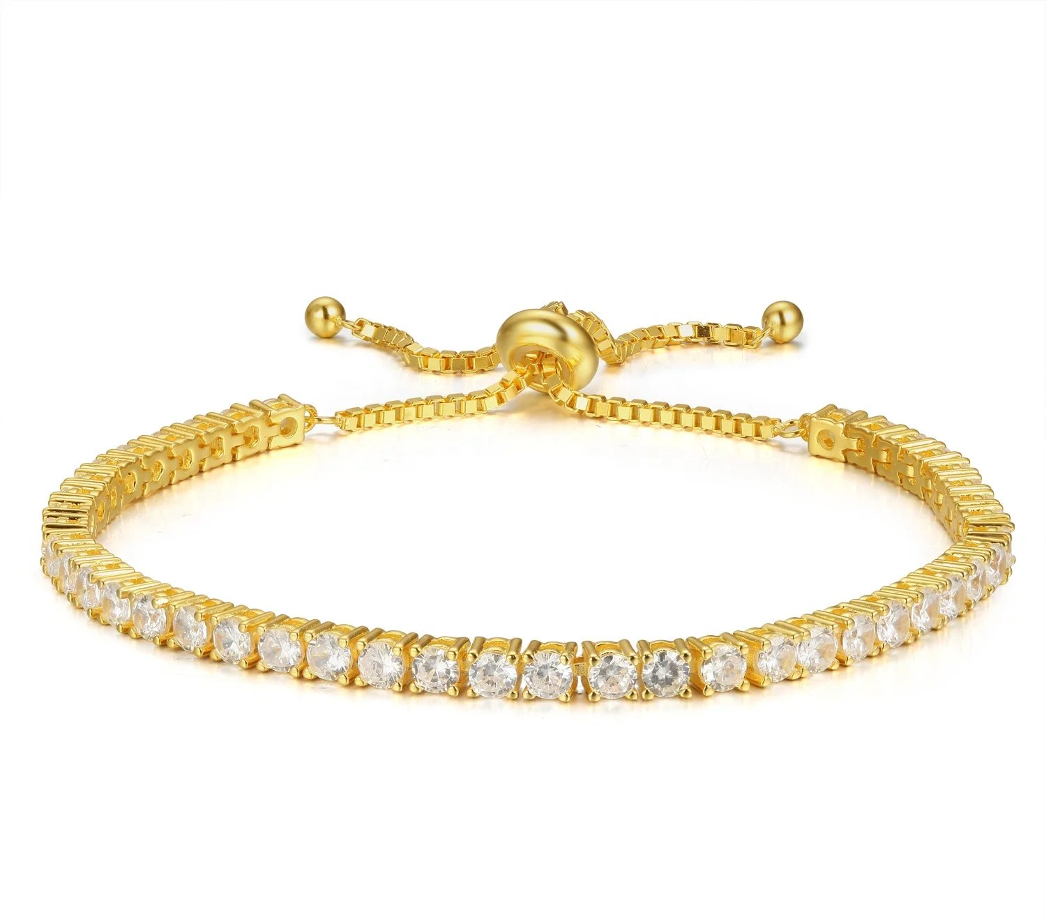 Bling Cubic Zirconia Adjustable Box Chain White Gold Plated Jewelry CZ Sterling Silver 925 3mm Women Tennis Bracelet 925 Silver
Bling Cubic Zirconia Adjustable Box Chain White Gold Plated Jewelry CZ Sterling Silver 925 3mm Women Tennis Bracelet 925 Silver