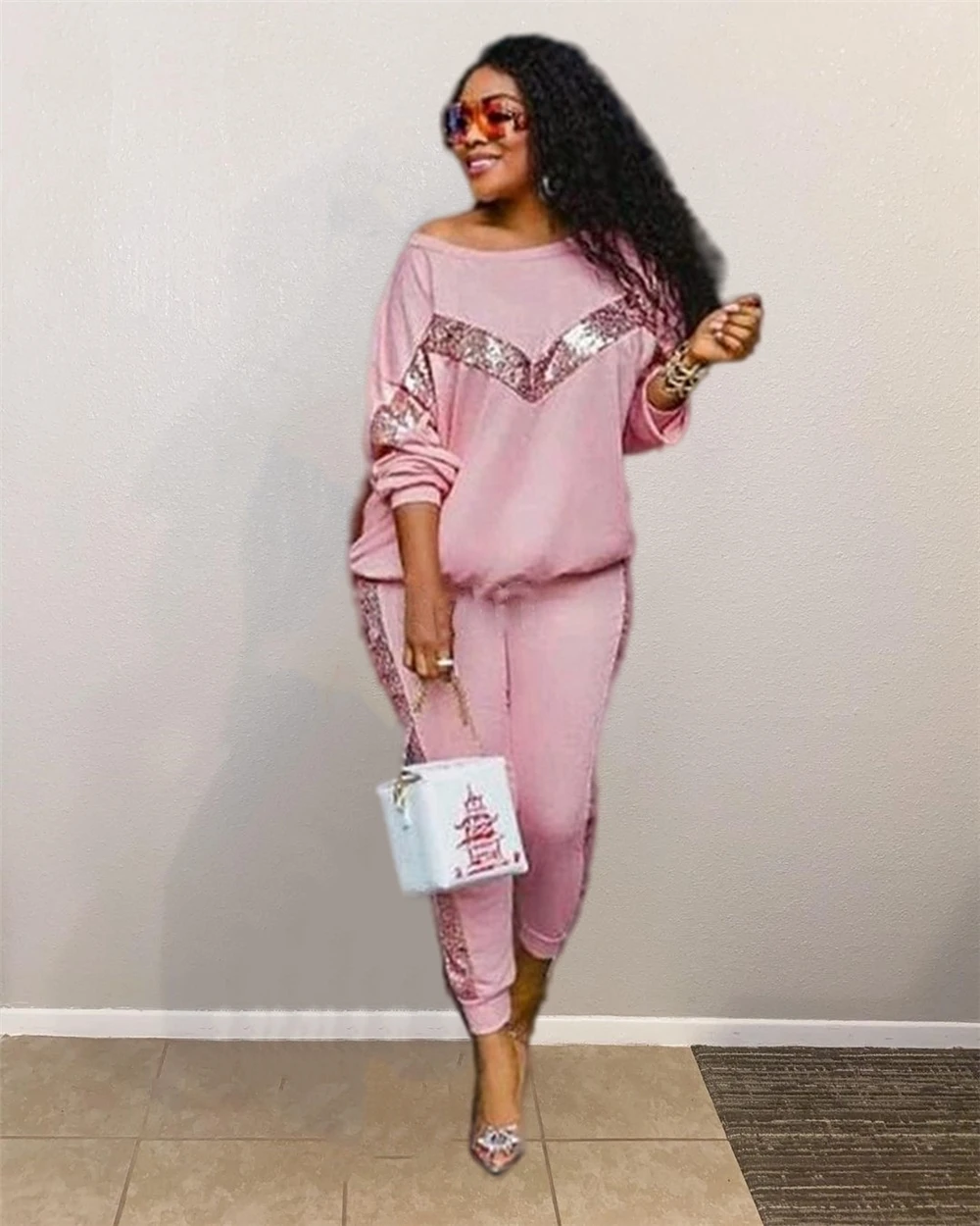 OR120151 Women's fall 2pc winter pure color sequins silver dot sets sweatpants clothing two piece pants set for women
OR120151 Women's fall 2pc winter pure color sequins silver dot sets sweatpants clothing two piece pants set for women