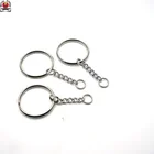 Wholesale Metal Split Key Ring with Chain, Lystaii Nickel Plated Split Key Ring with Chain