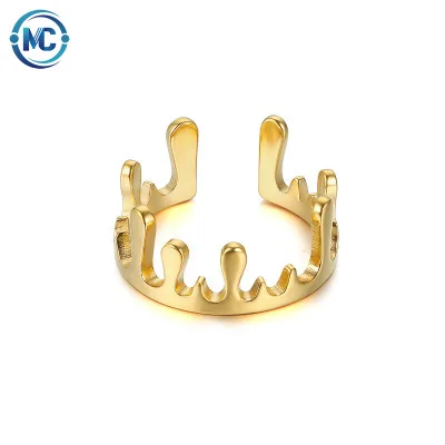 Modern Stylish Ladies Queen Princess Crown Finger Napkin Jewelry 18K Gold Plated Stainless Steel Crown Rings for Women, 18k gold, steel color
Modern Stylish Ladies Queen Princess Crown Finger Napkin Jewelry 18K Gold Plated Stainless Steel Crown Rings for Women, 18k gold, steel color
