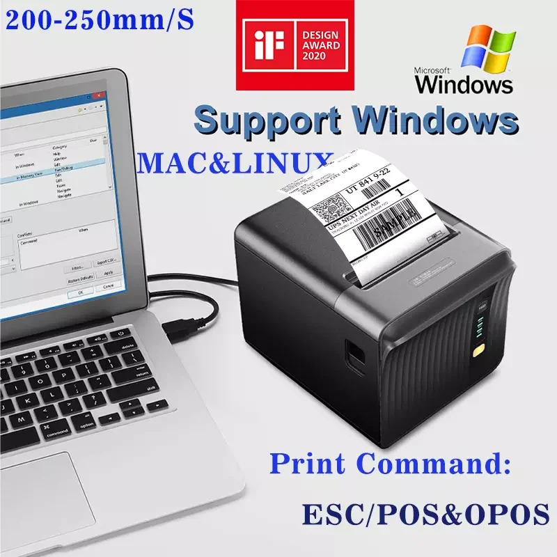80mm Thermal receipt printer with bluetooth label sticker roll printer care desktop label printer
80mm Thermal receipt printer with bluetooth label sticker roll printer care desktop label printer