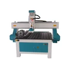 Aluminum table 4th axis GC1212 GC1313 1000*1000 rotary cnc router with DSP controller