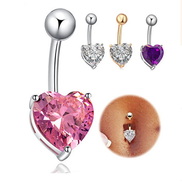 Stainless steel belly bar piercing Nombril personal pink Heart Crystal CZ Belly Button Ring for women Navel Piercing Jewelry, Pink, clear, purple
Stainless steel belly bar piercing Nombril personal pink Heart Crystal CZ Belly Button Ring for women Navel Piercing Jewelry, Pink, clear, purple