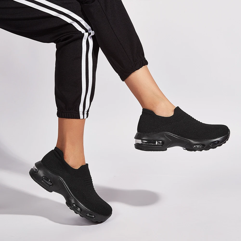 Women fly knit mesh upper breathable black sneakers walking shoes air fashion sport shoes, Customized color
Women fly knit mesh upper breathable black sneakers walking shoes air fashion sport shoes, Customized color