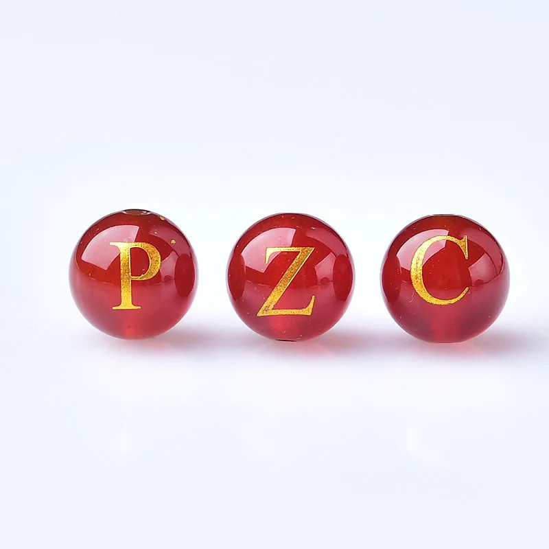 Wholesale 8mm 10mm natural stone red carnelian gilding carving 26 letters crystal red agate loose beads for DIY Jewelry Making
Wholesale 8mm 10mm natural stone red carnelian gilding carving 26 letters crystal red agate loose beads for DIY Jewelry Making
