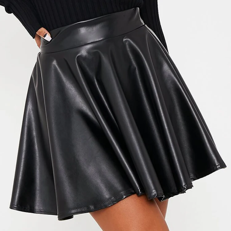 New Arrivals Spring Summer Khaki Black Zipper Leather Pleated Skirts High Waist Short PU Skirts Women
New Arrivals Spring Summer Khaki Black Zipper Leather Pleated Skirts High Waist Short PU Skirts Women