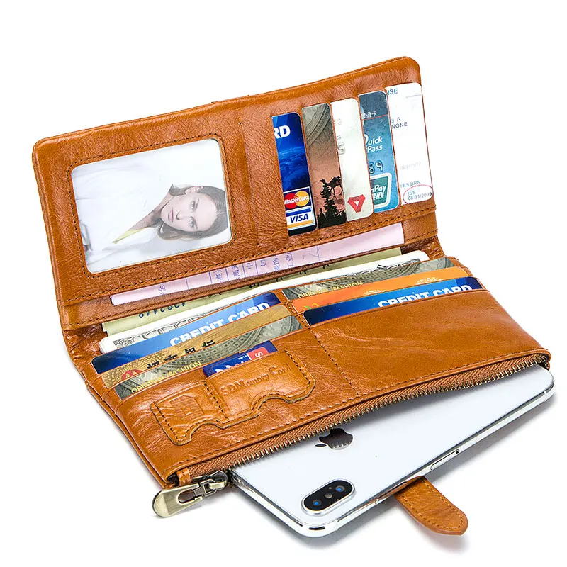 HUMERPAUL RFID Genuine Wallets Leather Woman Cow Leather Zipper Ladies Purse Two Fold Green/Brown Women Clutch Purse
HUMERPAUL RFID Genuine Wallets Leather Woman Cow Leather Zipper Ladies Purse Two Fold Green/Brown Women Clutch Purse