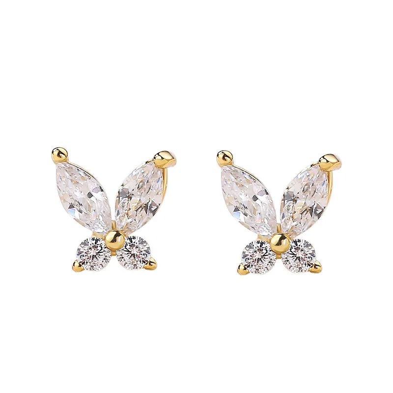 Bulk Wholesale Cute Earring Charms Gold Plated 925 Silver Tiny Butterfly CZ Earrings Stud
Bulk Wholesale Cute Earring Charms Gold Plated 925 Silver Tiny Butterfly CZ Earrings Stud