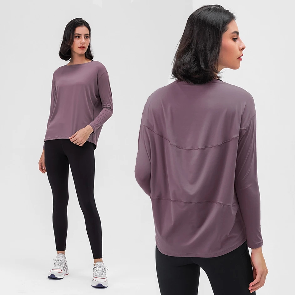Popular European and American align new loose long sleeve breathable tops women's brushed hairly training fitness yoga clothing, Customized color or in-stock color
Popular European and American align new loose long sleeve breathable tops women's brushed hairly training fitness yoga clothing, Customized color or in-stock color