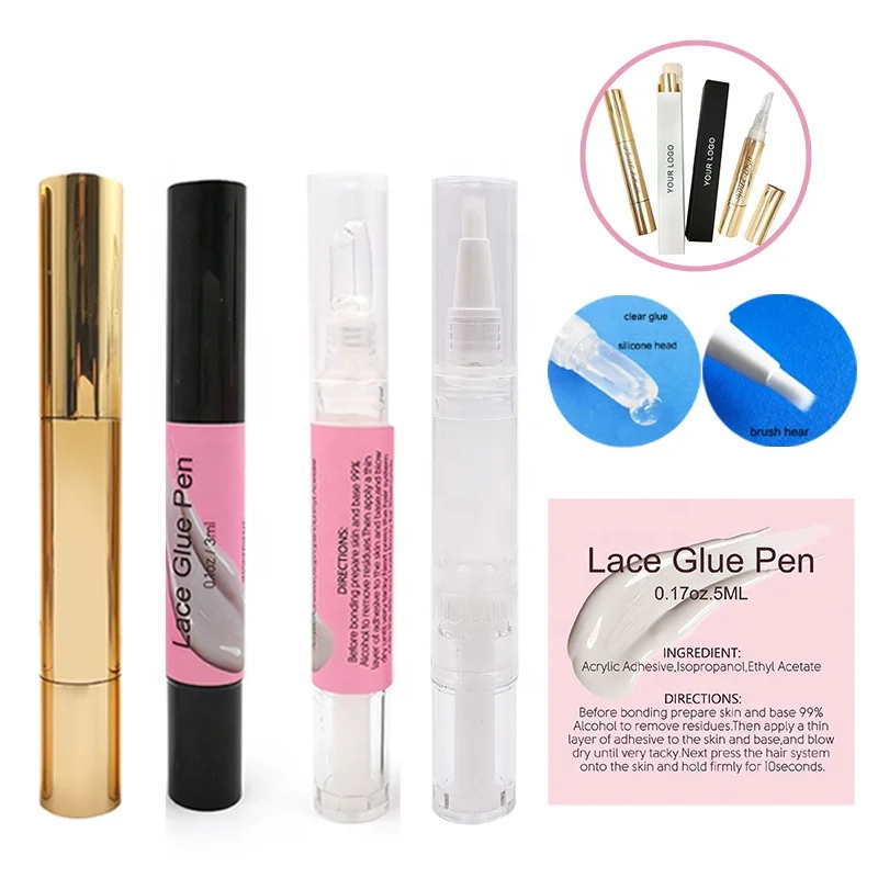 Hot selling new design strong hold lace wig glue waterproof lace glue pen private label lace adhesive glue for hair pen, White, clear
Hot selling new design strong hold lace wig glue waterproof lace glue pen private label lace adhesive glue for hair pen, White, clear